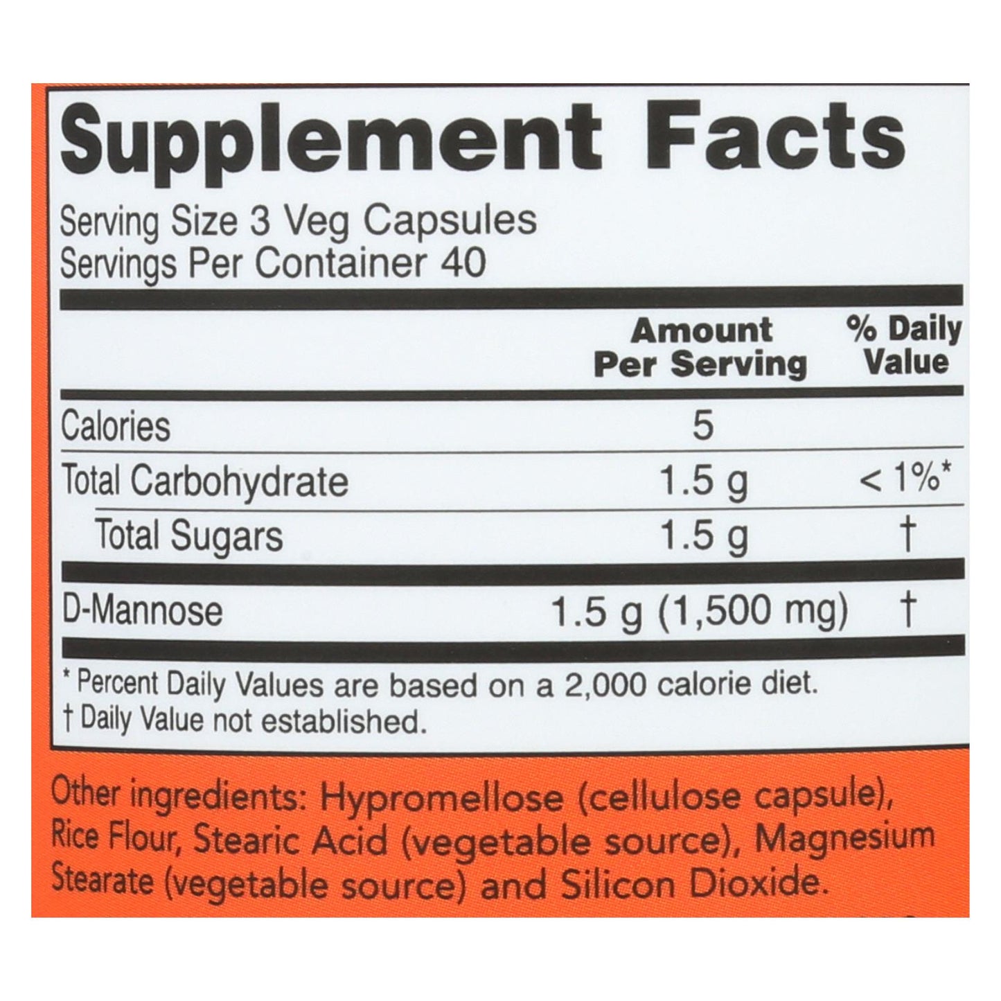 Now D-mannose Powder 500 Mg - 1 Each - 120 Cap