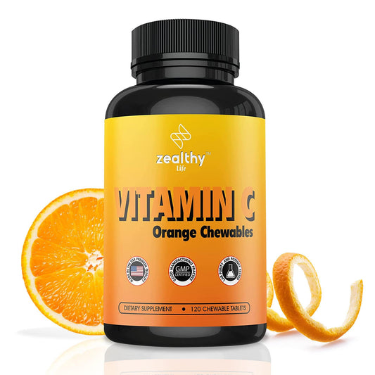 Vitamin C 500mg Orange Vitamin C Chewable Immune Support Supplement with Antioxidants Alternative to Immune Support Gummies