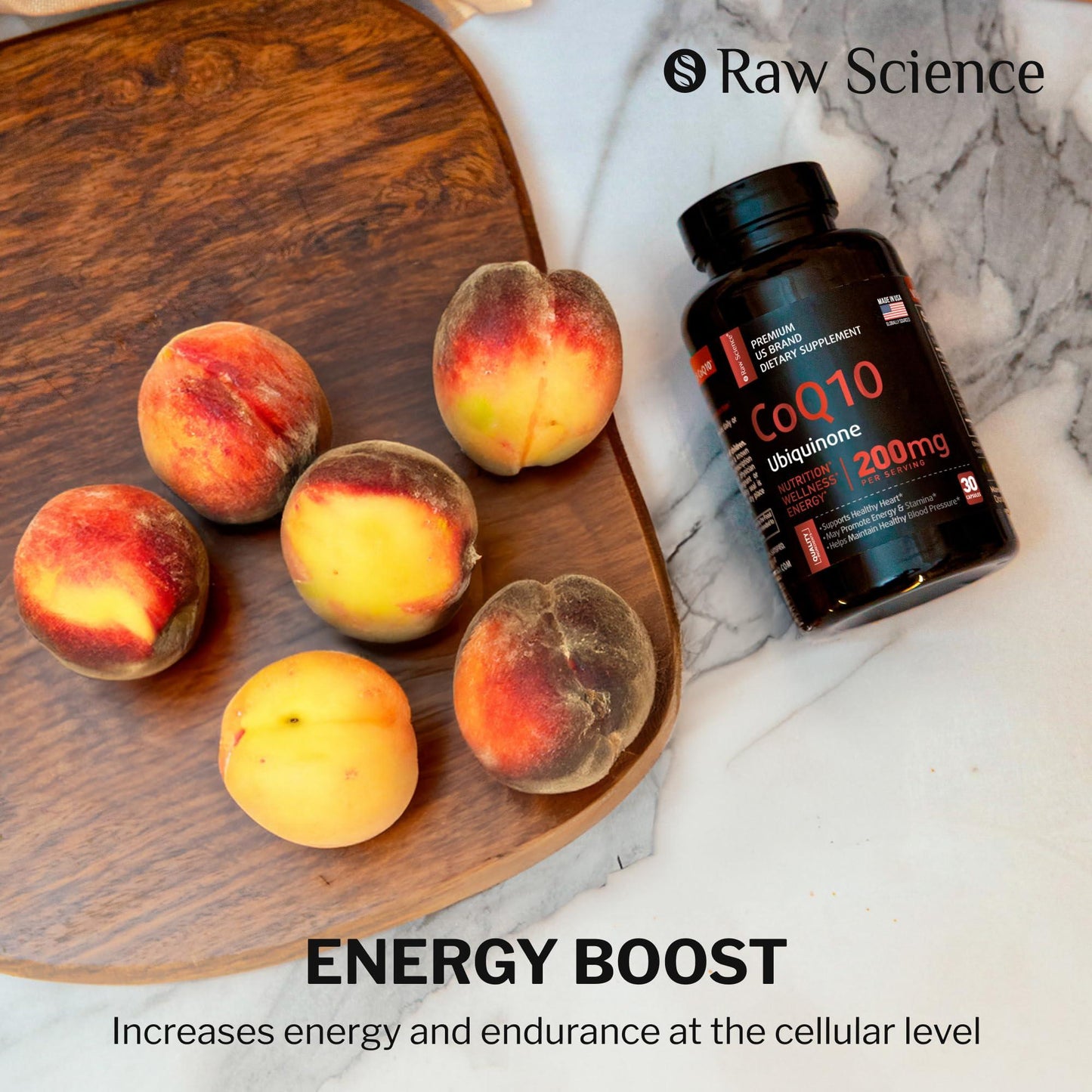 CoQ10 200mg Antioxidants Supplement   Co Q 10 Supplement for Heart Health & Brain Support   High Absorption CQ10 Ubiquinone Mitochondrial Supplements   Extra Strength Coenzyme Q10 200mg   30 Capsules