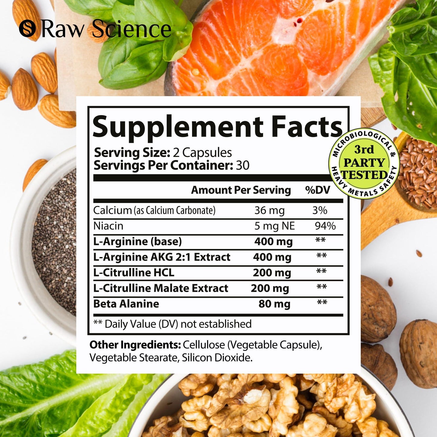 L Arginine L Citrulline Supplement Nitric Oxide Supplements for Men: L Arginine L Citrulline Complex Booster Mens Performance Supplements Nitric Oxide Flow Blood Pressure & Vascularity 60 Capsules