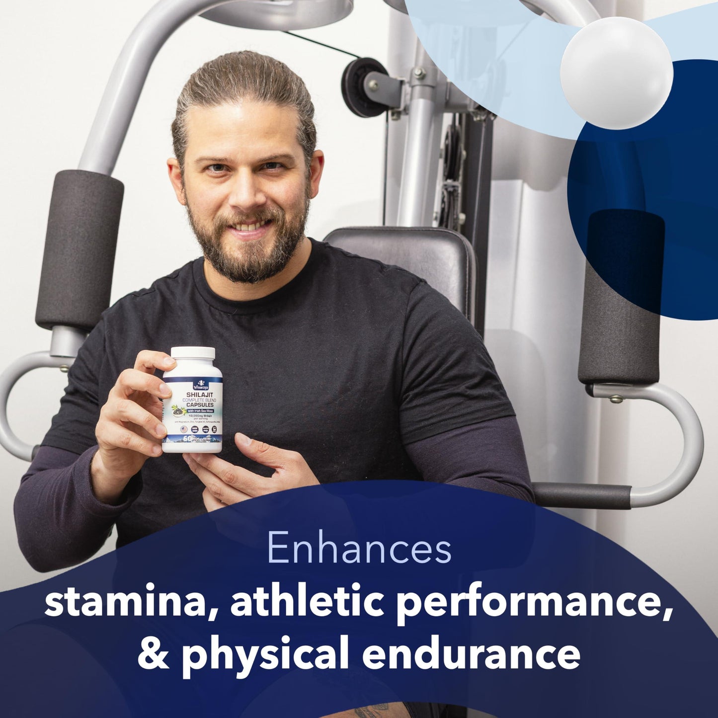 Pure Himalayan Shilajit for Men   Boost Stamina & Athleticism Support Metabolism & Energy | 10000mg Shilajit Ashwagandha Supplements   Irish Sea Moss Tongkat Ali PQQ & More   60 Shilajit Capsules