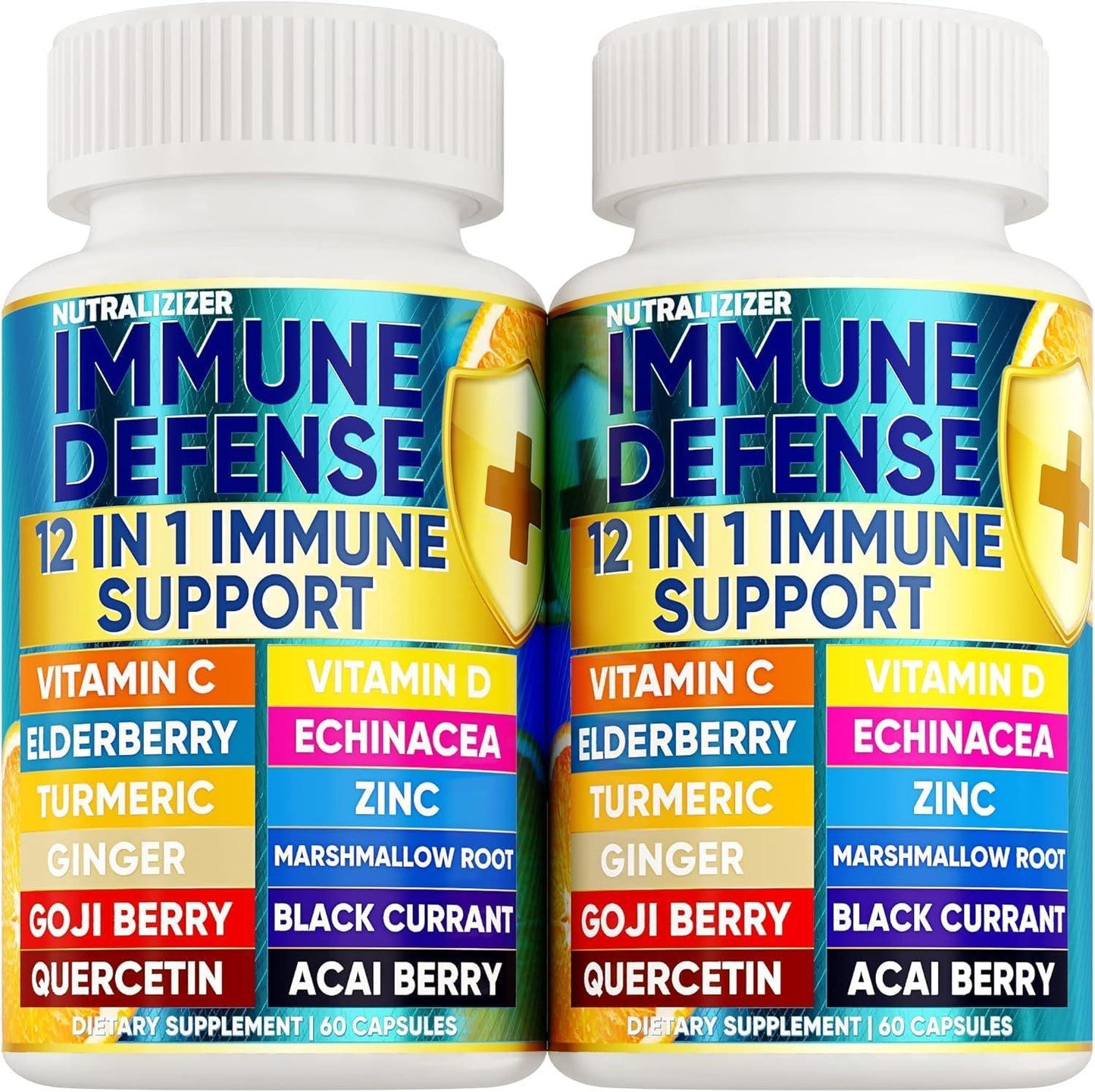 Immune Defense — Support Blend with Echinacea & Elderberry — 120 Caps