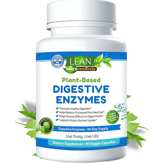 Digestive Enzymes for Gut Health – Bloating & Gas Relief Supplement – IBS Support Probiotic Infused Enzyme for Women & Men – Breaks Down Dairy Carbs & Fats – Keto & Paleo Friendly – 90 Capsules