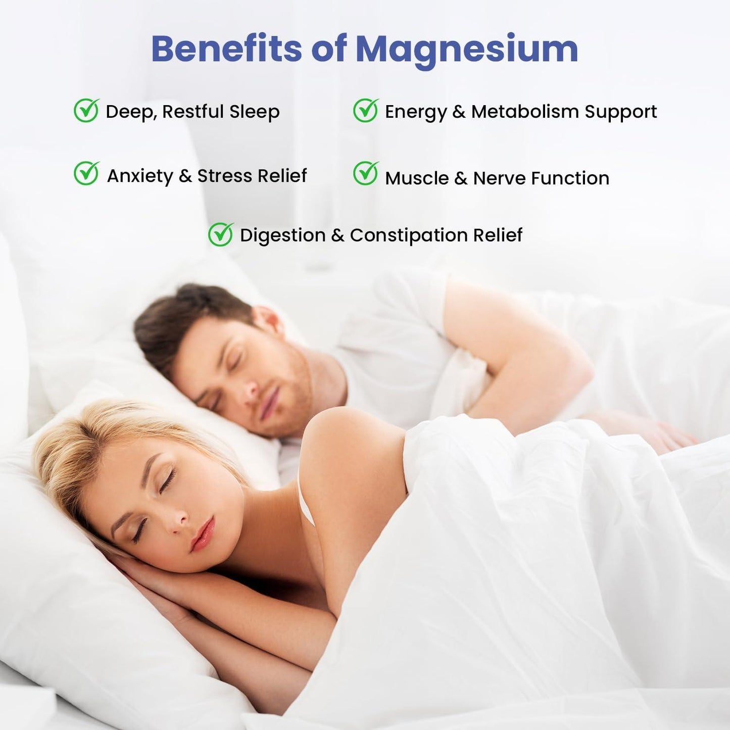 Magnesium Complex for Sleep Relaxation Digestion & Calm – Magnesium Glycinate Citrate Bisglycinate Carbonate Malate Orotate Taurate   Humic Fulvic for High Absorption   90 ct.